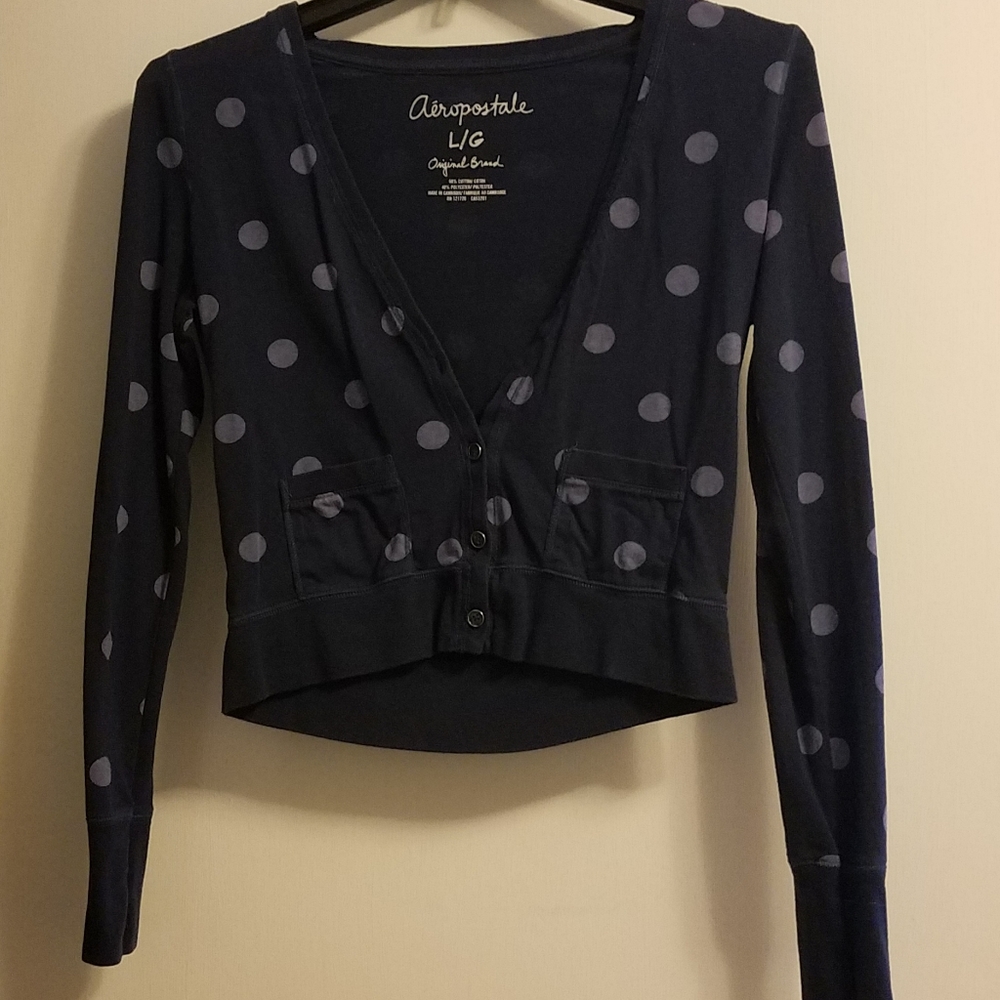 Aeropostale Polka Dot Cardigan